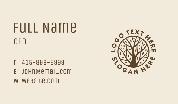 Tree Forest Eco Park Business Card Design Image Preview