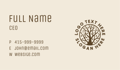 Tree Forest Eco Park Business Card Image Preview