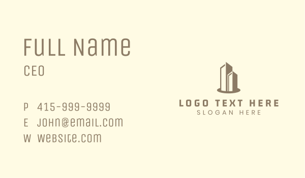 Corporate Real Estate Building Business Card Design