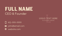 Generic Boutique Lettermark Business Card Design