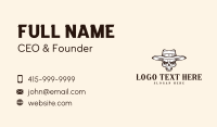 Skull Cowboy Hat Business Card Preview