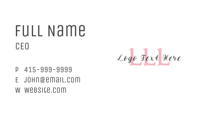 Fashion Beauty Salon Business Card Image Preview