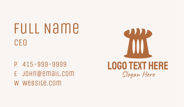 Brown Loaf Bread Business Card Design Image Preview