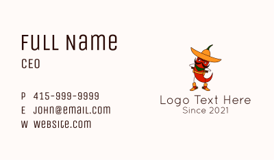 Cowboy Chili Character Business Card Image Preview
