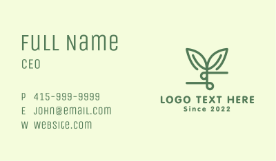 Horticulture Seedling Plant Business Card Image Preview