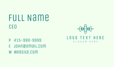 Voice Sound Wave Business Card Image Preview