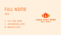 Oval Television Lettermark Business Card Image Preview