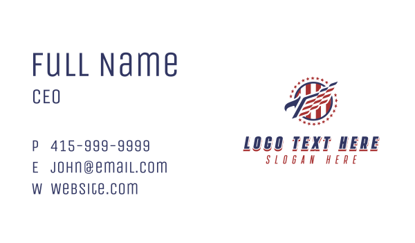 Veteran American Eagle Business Card Design Image Preview