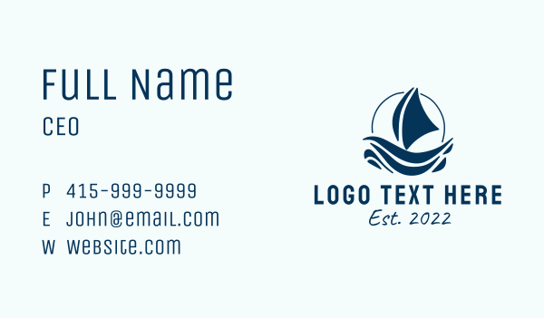 Marine Nautical Sailboat Business Card Design Image Preview