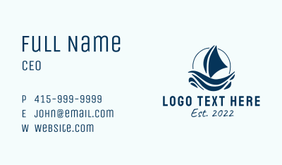 Marine Nautical Sailboat Business Card Image Preview
