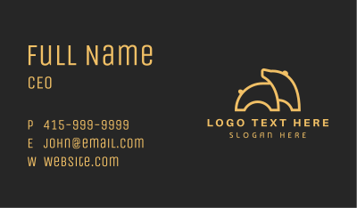 Golden Bear Monoline Business Card Image Preview