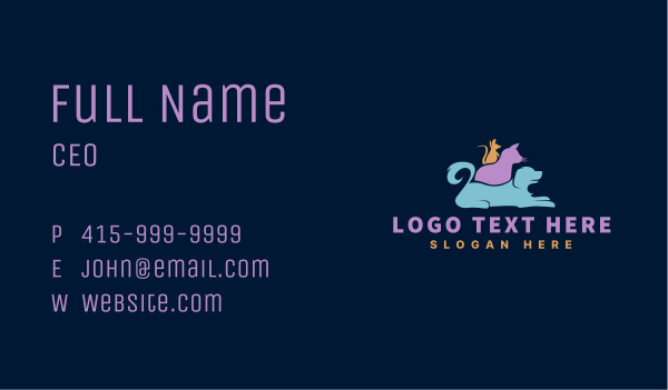 Veterinary Pets Grooming Business Card Design Image Preview