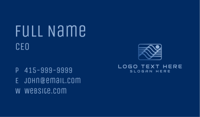 Gradient Abstract Waves Business Card Image Preview