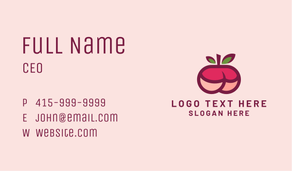 Seductive Cherry Butt  Business Card Design Image Preview