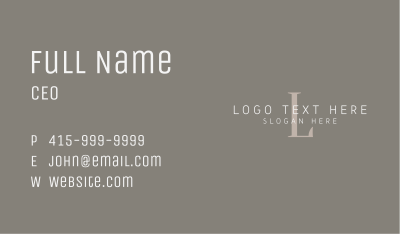 Luxury Boutique Letter  Business Card Image Preview