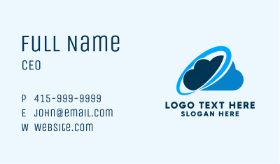 Blue Cloud Transfer Business Card Image Preview