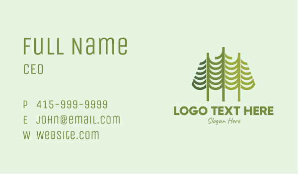 Pine Tree Patch Business Card Design Image Preview
