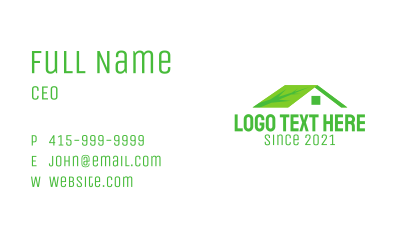Eco Friendly House  Business Card Image Preview