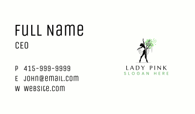 Lady Tree Meditation Business Card Image Preview