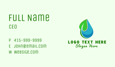 Water Planting Droplet Business Card Image Preview