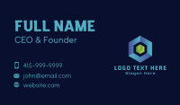 3D Cube Hexagon Business Card Design