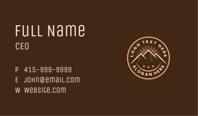 Summit Mountain Exploration Business Card Image Preview