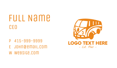 Old Retro Van Business Card Image Preview