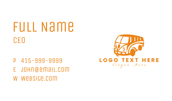 Old Retro Van Business Card Design Image Preview