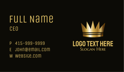 Metallic Royal Crown Business Card Image Preview