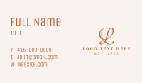 Fashion Beauty Letter L Business Card Image Preview