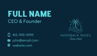 Sunset Island Beach Resort  Business Card Design