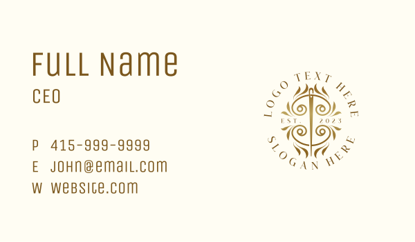 Luxury Sewing Needle Business Card Design Image Preview