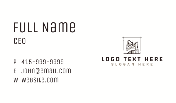 Architect Construction Building Business Card Design Image Preview