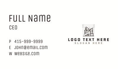 Architect Construction Building Business Card Image Preview