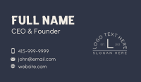 White Professional Letter Business Card Design