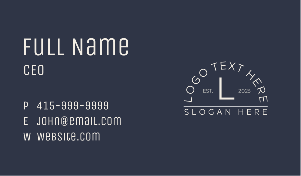 White Professional Letter Business Card Design Image Preview