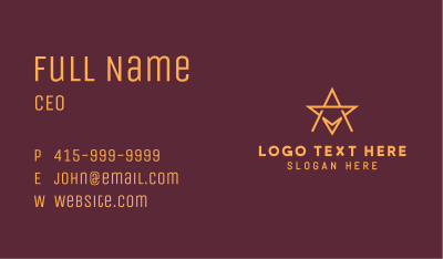 Star Letter A  Business Card Image Preview