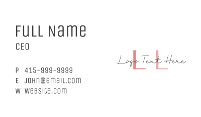 Elegant Fashion Beauty Lettermark Business Card Image Preview