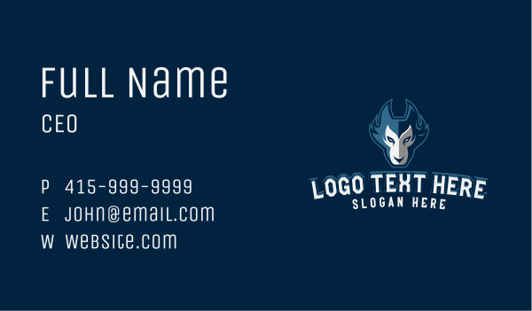 Fierce Wolf Emblem Business Card Design Image Preview