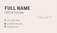 Classy Signature Wordmark Business Card Design