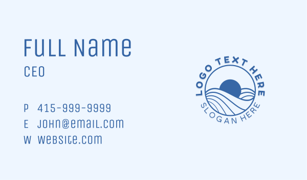 Generic Waves Firm Business Card Design Image Preview