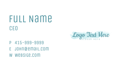 Watercolor Calligraphy Script  Business Card Image Preview