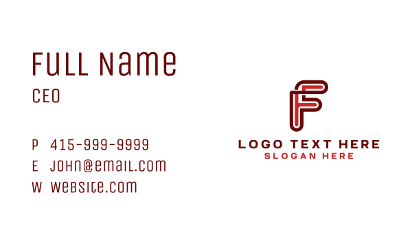 Logistics Freight Courier Letter F Business Card Design Image Preview
