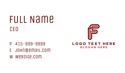 Logistics Freight Courier Letter F Business Card Image Preview