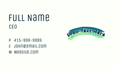 Playful Paint Wordmark Business Card Image Preview