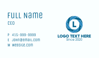 Blue Community Circle Lettermark Business Card Image Preview