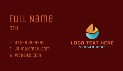 Flame Cool Droplet Business Card