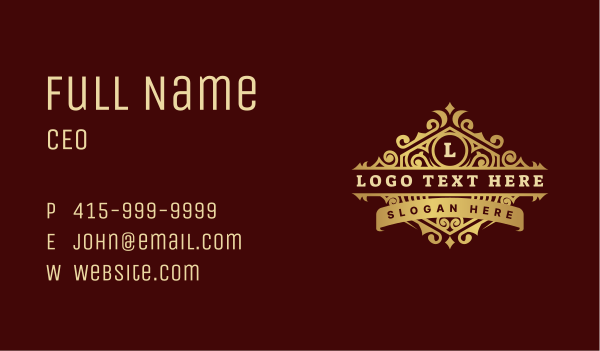 Luxury Decorative Royal Business Card Design Image Preview