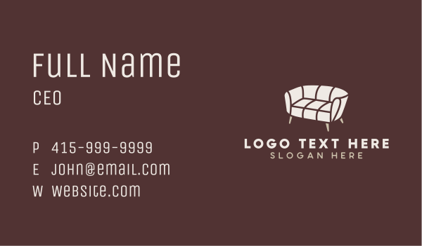 Sofa Couch Furniture Business Card Design Image Preview
