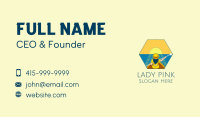 Sunset Boat Lady  Business Card Image Preview